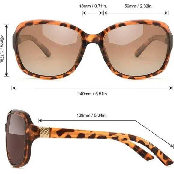 Polarized Sunglasses Womens A09 Trendy Polarized Sunglasses, Tortoise
